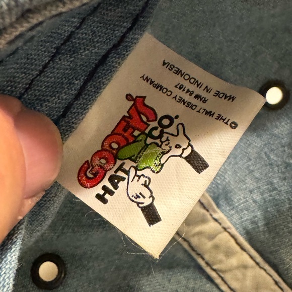 Vintage Walt Disney World Denim Cotton Strap Back Mickey Mouse Baseball Hat OS - Picture 7 of 7